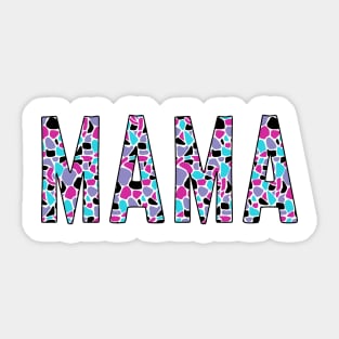 Mama Giraffe Print Tee - Tee for moms, mamas, momlife Sticker